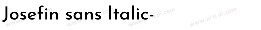 Josefin sans ltalic字体转换